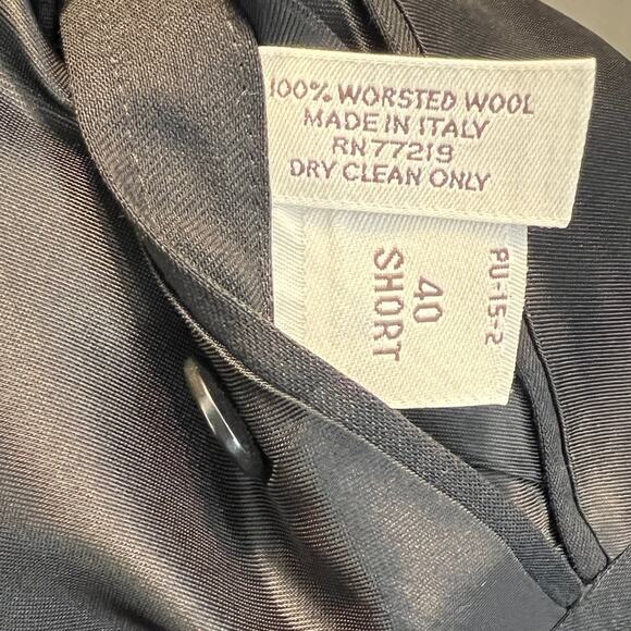 Pronto-Uomo Lessona Natural Stretch Super 100's Suit Pants Mens 34S Black Wool - Picture 11 of 13